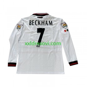 Manchester United Beckham 7 Retro Gostujući Nogometni Dres 1998-1999 Dugim Rukavima